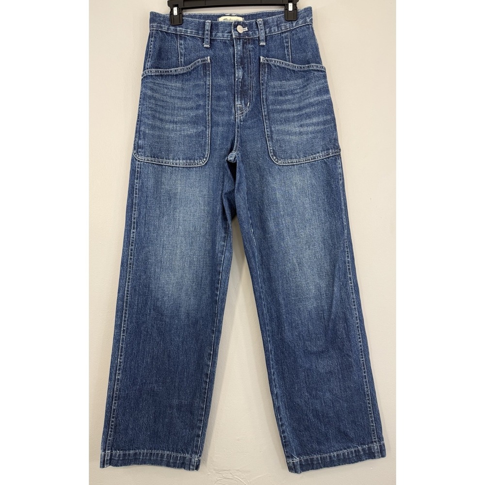 Madewell The Perfect Vintage Wide Leg Jean Sz 28 High Rise Denim